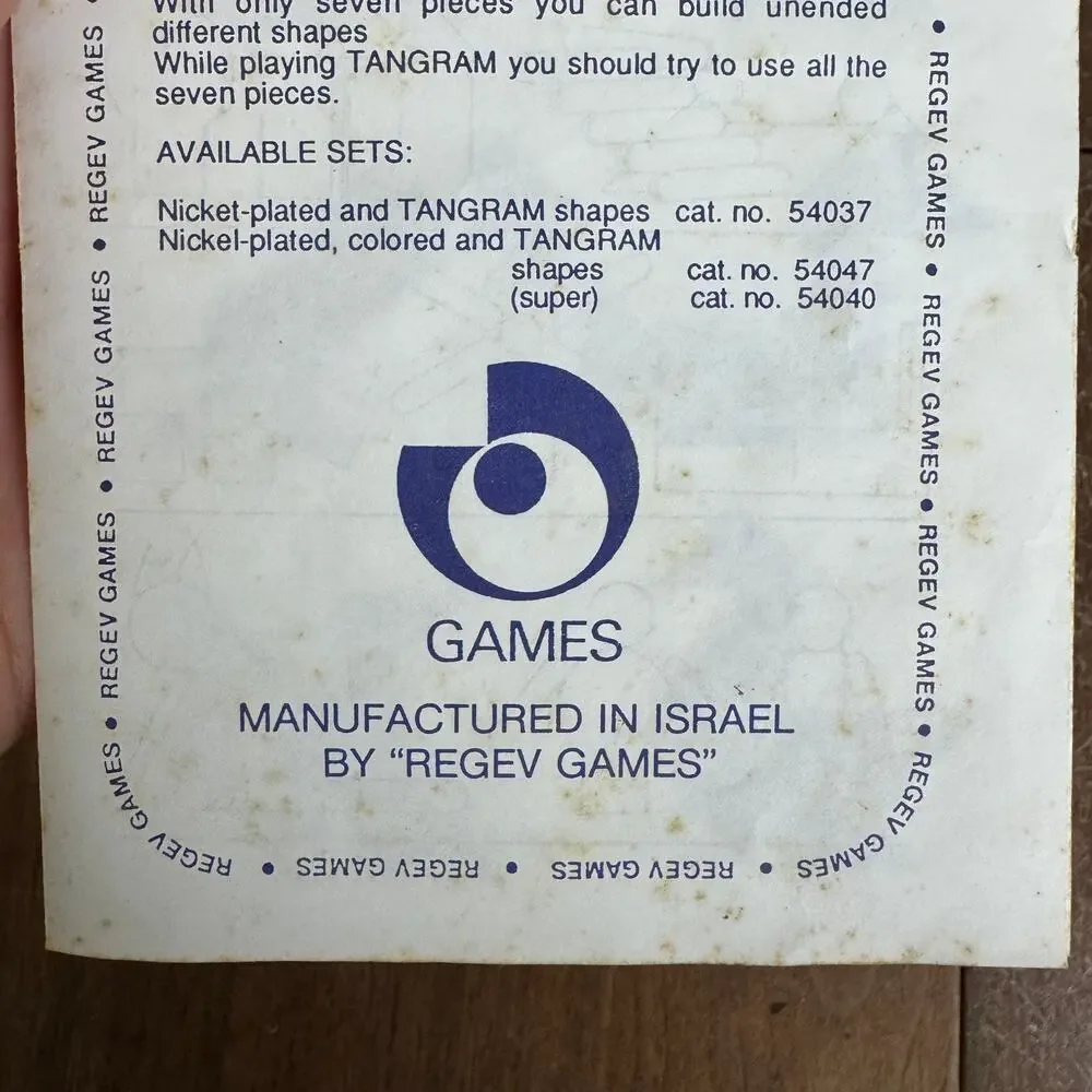 Regev Games keywords vintage